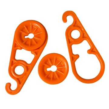 AccuSharp 1008C Super Snaps 7.80" Orange XL Tarp Clip - 15 Pack