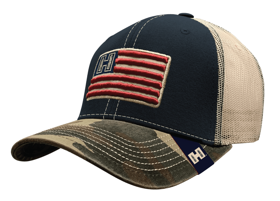 Horizon Design Hornady H Flag Trucker Hat Navy/Camo Cotton/Polyester OSFA