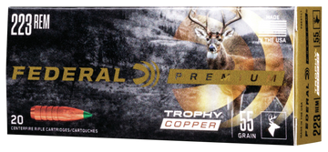 Federal Premium Trophy Copper .223 Rem 55 gr 20 Rd Polymer Tip - Box or Case