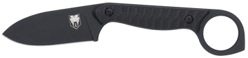 CobraTec Knives Wolfteeth EDC 2.75" Folding Drop Point Plain 14C28N Steel - Black G10 Handle
