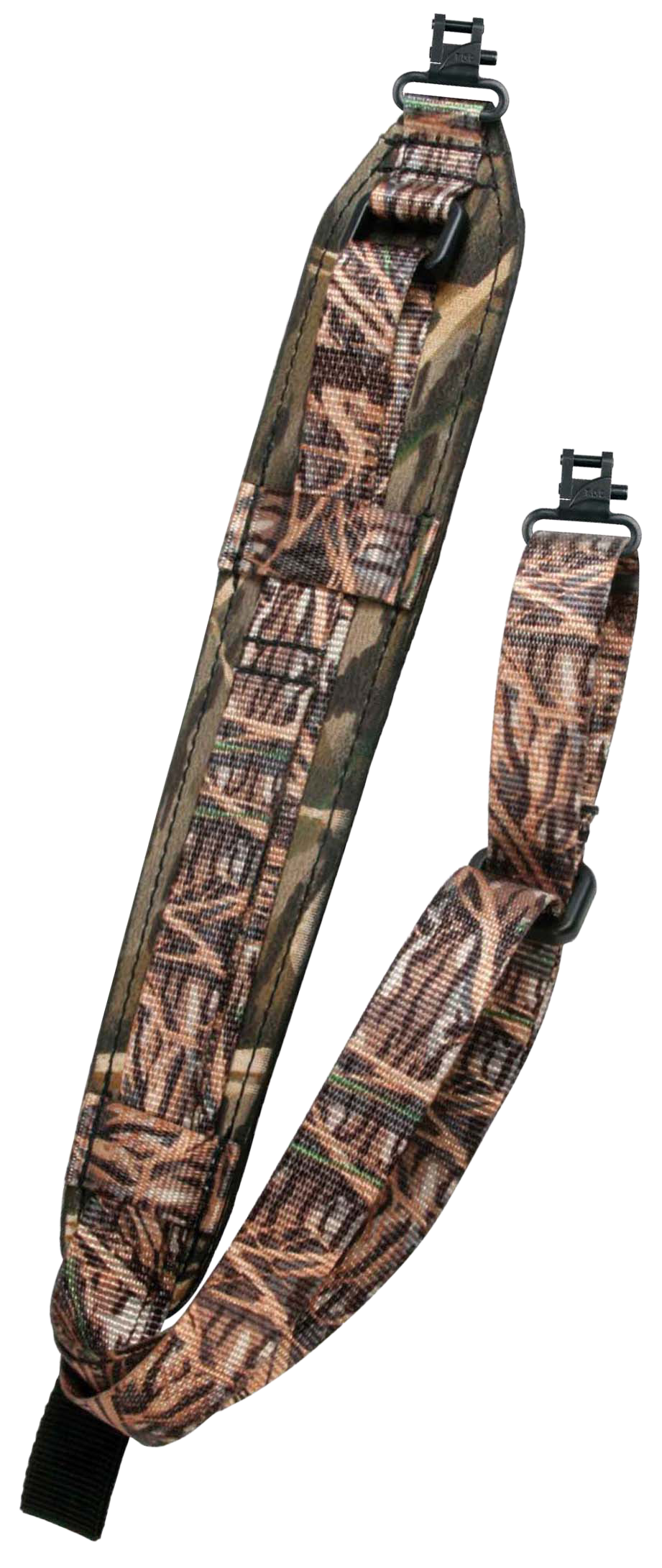 Outdoor Connection Super Sling 1" Padded Mossy Oak Shadow Grass Nylon Talon QD Swivel - Adjustable Rifle/Shotgun