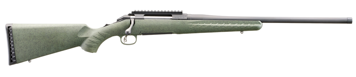 Glenfield Model A 270 Win 20" 4+1 Bolt Action Rifle - Moss Green Splatter - Threaded