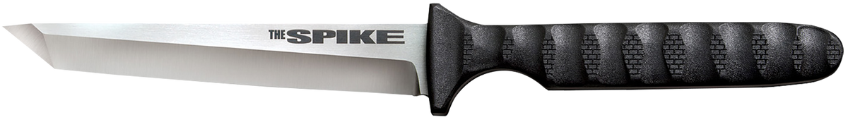 Cold Steel Tanto Spike 4" Fixed Plain 4116 SS Black Scalloped Griv-Ex Handle