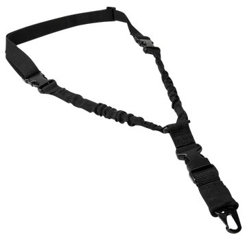 NcSTAR ADBS1PB Single Point Sling Deluxe Black Nylon 30"-38" Adjustable Bungee