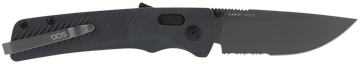 S.O.G Flash AT 3.45" Folding Part Serrated Cryo D2 TiNi Urban Grey GRN Handle