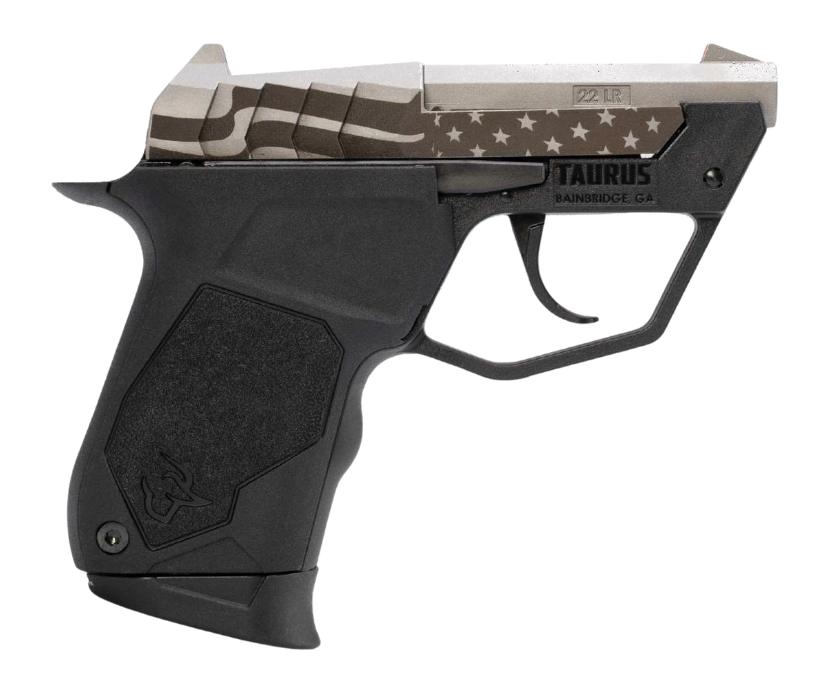 Taurus 22TUC Micro-Compact 22 LR 2.50" 9+1 DAO Semi-Auto Pistol - US Flag Engraved Slide