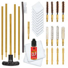 Otis Multi-Caliber Rifle Cleaning Kit .22-.30 Cal Bronze Brush - Includes FP-10 CLP