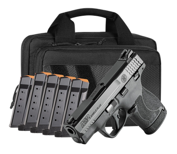 Smith & Wesson M&P Shield Plus Bundle 9mm Luger 3.10" 13+1 Semi-Auto Pistol - Thumb Safety, 6 Mags & Bag