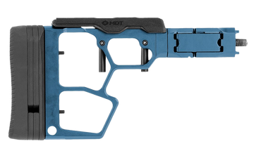 MDT Sporting Goods SRS-XF Premier Folding Buttstock Skeleton Stock XTN Interface - Titanium Blue Cerakote