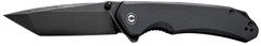 Civivi Knives Brazen 3.46" Folding Tanto Plain Black D2 Steel Blade - Black Textured G10 Handle