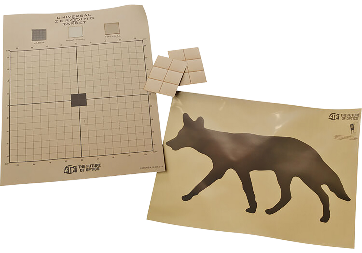 ATN Thermal Target Kit Coyote Paper 30" x 24" Brown - 2 Targets / 12 Plasters