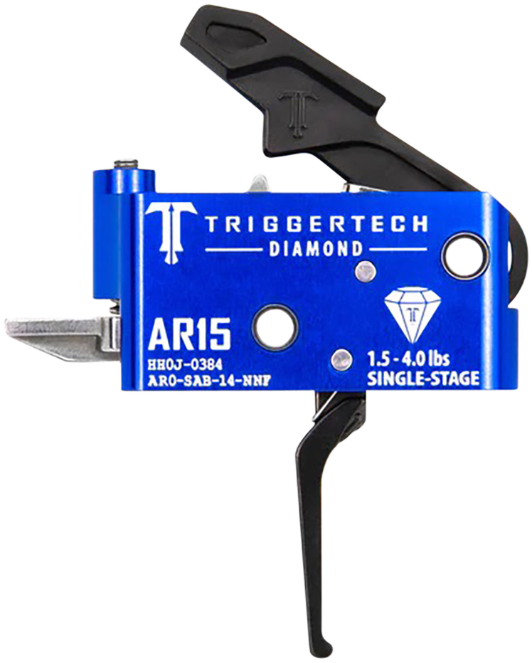 TriggerTech Diamond AR-15 Flat Single-Stage Trigger 1.5-4.0 lbs Adjustable - Black PVD