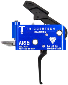 TriggerTech Diamond AR-15 Flat Single-Stage Trigger 1.5-4.0 lbs Adjustable - Black PVD