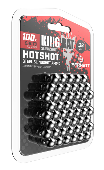 Barnett Outdoors Hotshot .38 Cal 100ct Steel Slingshot Ammo