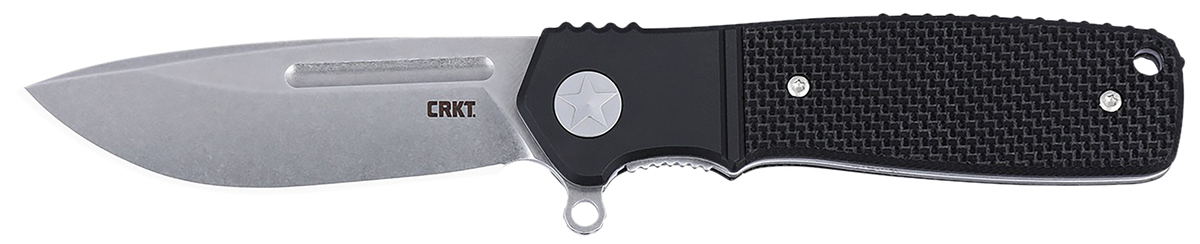 Columbia River K246KXP Homefront Compact 2.91" Folding S35VN Plain Stonewashed Drop Point Black G10 Handle