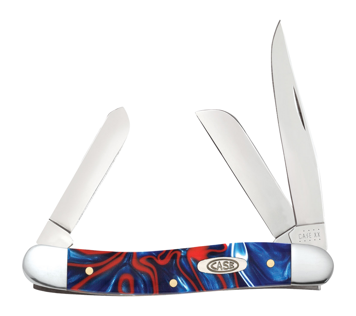 Case 11201 Patriotic Kirinite Medium Stockman Folding Pocket Knife