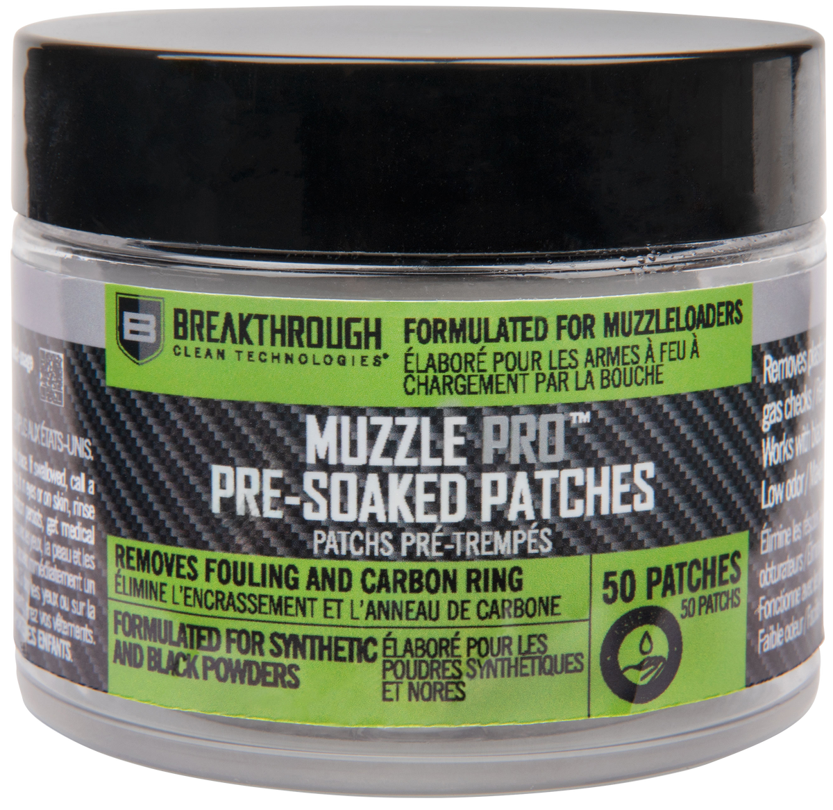 Breakthrough Clean Muzzle Pro Pre-Soaked Cleaning Patches 50-Pack