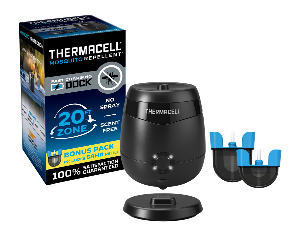 Thermacell E65X Rechargeable Mosquito Repeller 20 ft 6.5-Hr w/ Charging Dock