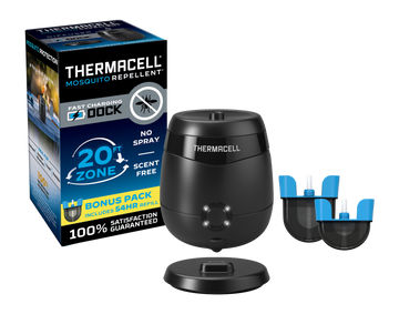 Thermacell E65X Rechargeable Mosquito Repeller 20 ft 6.5-Hr w/ Charging Dock
