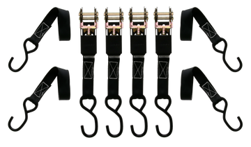 Walkers Game Ear Muddy 1" x 10' Standard Duty Ratchet Strap - 4 Pack