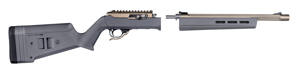Magpul Industries Hunter X-22 Takedown Stock Fixed Adjustable Comb Stealth Gray Synthetic for Ruger 10/22 Takedown