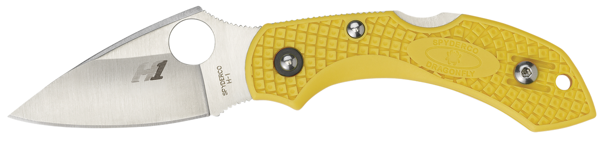 Spyderco Dragonfly 2 Salt 2.25" Clip Point Serrated H1 Steel FRN Yellow Folding Knife