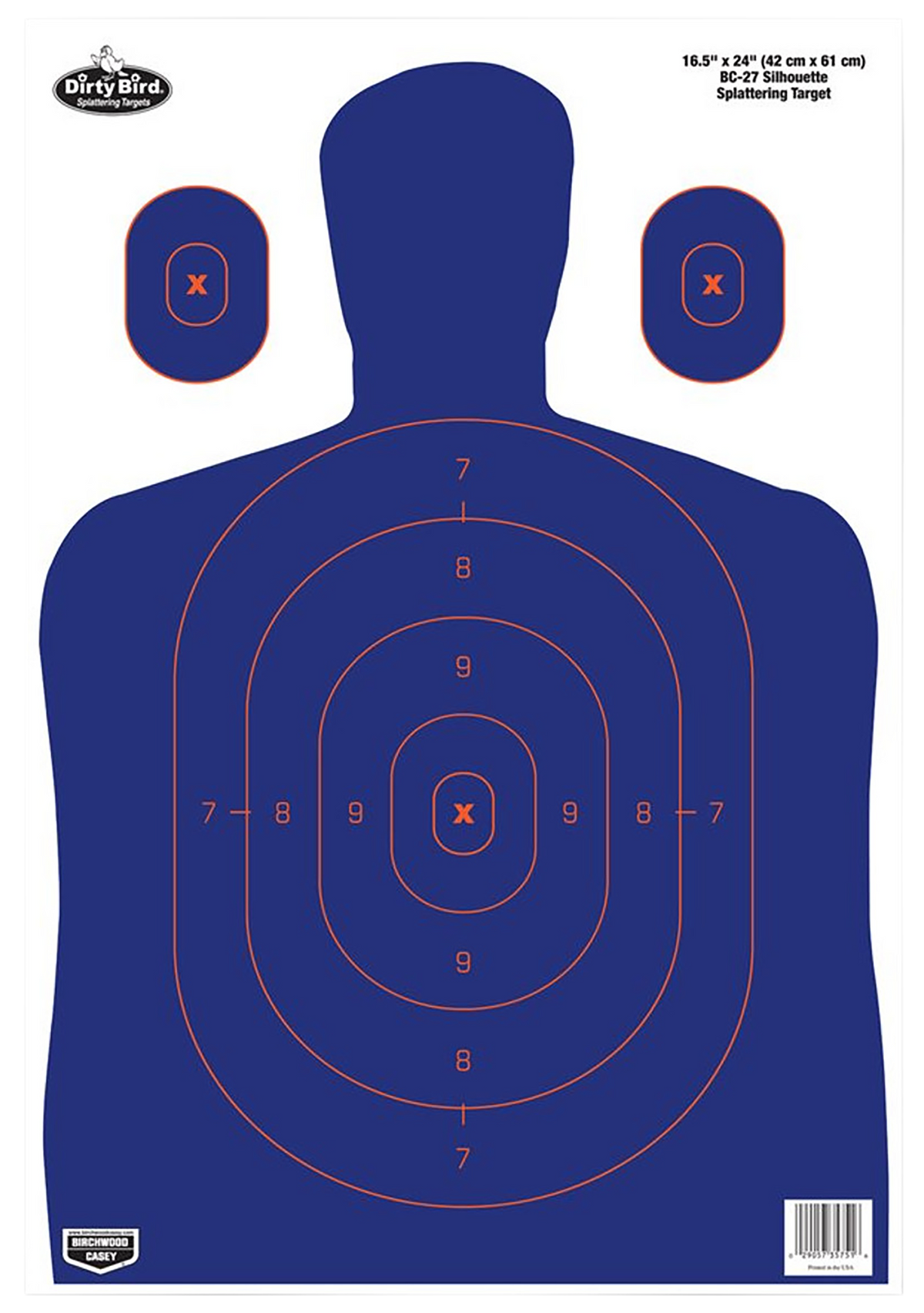 Birchwood Casey Dirty Bird 16.5" x 24" Silhouette Hanging Tagboard Target - 3 Per Pack