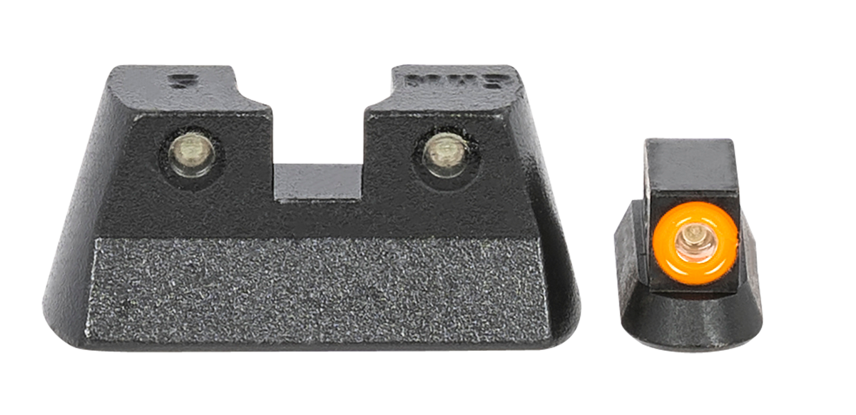 Meprolight USA Hyper-Bright Green Tritium Orange Outline Front / Black Outline Rear Sight Set - CZ 75/82/83/85