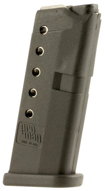 ProMag GLK10 Standard 380 ACP 6rd Black DuPont Zytel Polymer Detachable Magazine for Glock 42