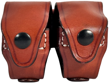 1791 Gunleather RVSLDCBRA Speed Loader Double Carrier Brown Steerhide - Fits 5/6 Shot