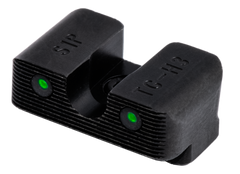 TruGlo Tritium Pro Sig Sauer P-Series #8 Front/#8 Rear Night Sight Set - Green Tritium White Outline - Black