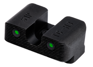TruGlo Tritium Pro Sig Sauer P-Series #8 Front/#8 Rear Night Sight Set - Green Tritium White Outline - Black