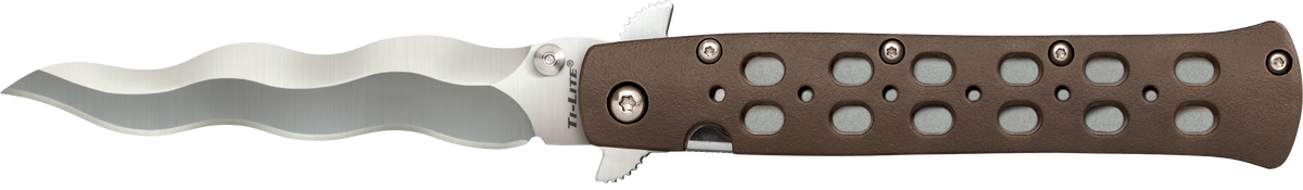 Cold Steel 26SK4 Ti-Lite 4" Folding Plain Kris AUS-10A SS Flat Dark Earth Griv-Ex Handle