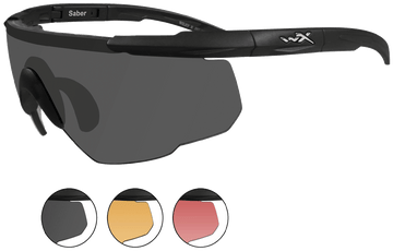 Wiley X Saber Advanced 309 Safety Glasses Matte Black Half Frame