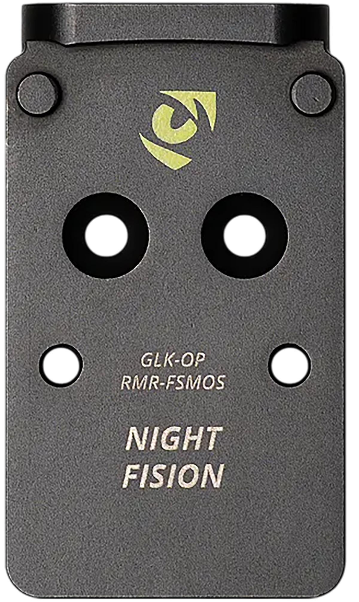 Night Fision GLKOPRMRFSMOS Optic Adapter Plate Black Nitride Stainless Steel - Fits Glock Full Size/Compact MOS / Trijicon RMR / Holosun 507C