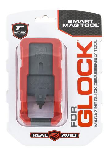 Real Avid Smart Mag Tool Compatible w/Glock Gray/Red Plastic