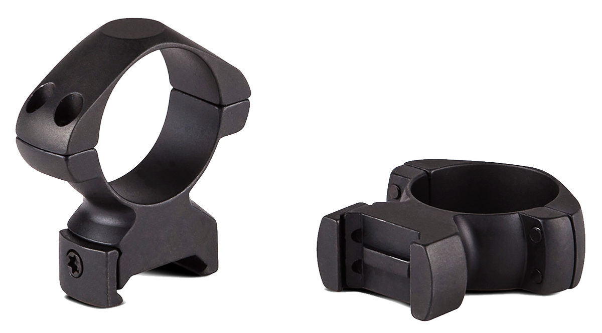 Konus 7402 Steel Scope Rings 1in Low 0 MOA - Matte Black