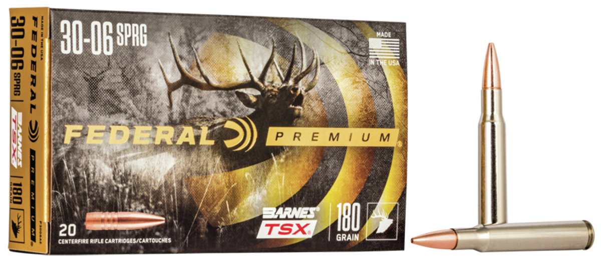 Federal Premium 30-06 Springfield 180gr Barnes TSX 20rd - Box or Case