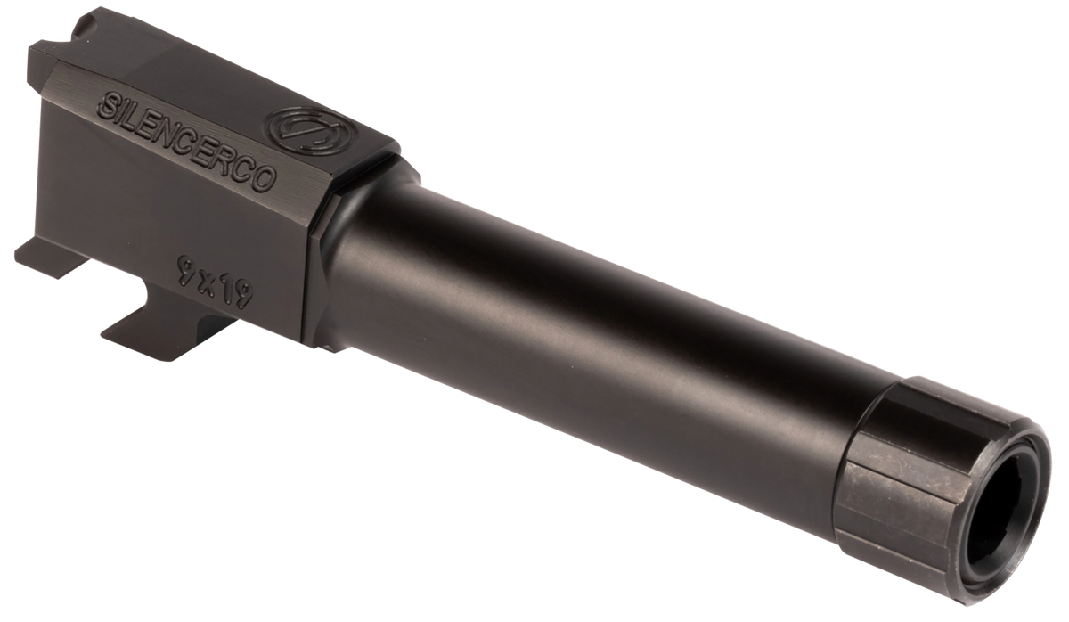 SilencerCo AC2290 Threaded Barrel 9mm Luger 3.50" 1/2x28 Black Nitride - Fits S&W M&P Shield
