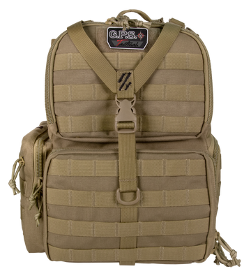 G*Outdoors Tactical Range Backpack Tan 1000D Nylon 3 Handguns