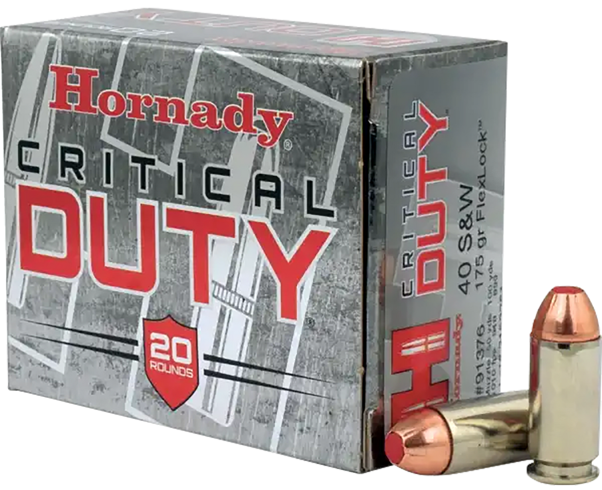 Hornady Critical Duty 40 S&W 175gr FlexLock 20 - Box or Case