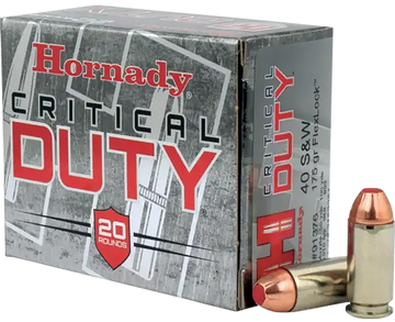 Hornady Critical Duty 40 S&W 175gr FlexLock 20 - Box or Case