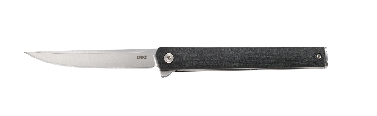 Columbia River 7097 CEO 3.35" Folding Plain Satin AUS-8A Black GRN Flipper Knife