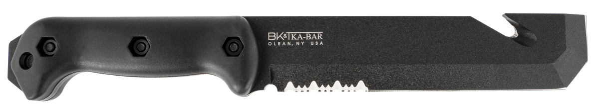 Ka-Bar BK3 Becker Tac Tool 7" Fixed Chisel w/Wire Cutter Part Serrated Black Ultramid Handle
