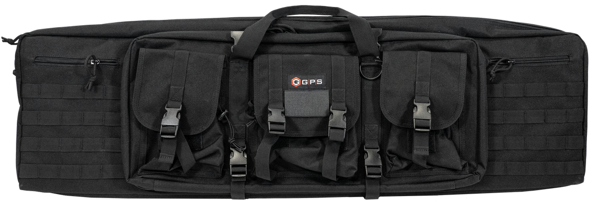 G Outdoors GPS DRC42 Double Rifle Case 42" Black 600D Polyester - Holds 2 Rifles