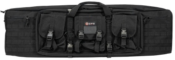 G Outdoors GPS DRC42 Double Rifle Case 42" Black 600D Polyester - Holds 2 Rifles