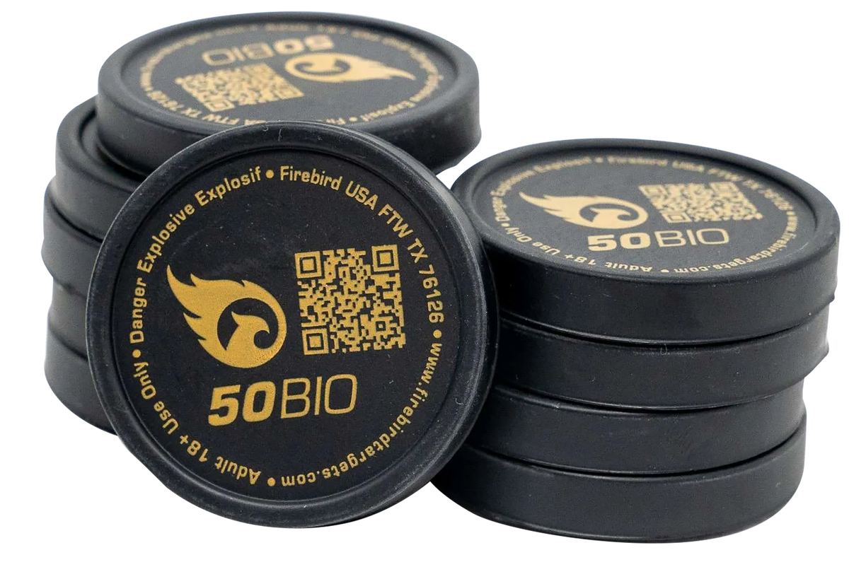Firebird USA 50BIO 50mm Reactive Detonating Target - White Smoke - 10 Pack