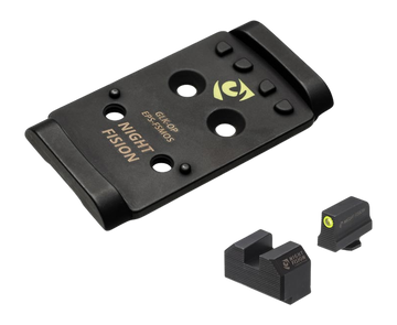 Night Fision GLK-OPBS-EPS-MOS-YGZX Optic Plate + Night Sight Combo - Fits Glock Full Size MOS / Holosun EPS