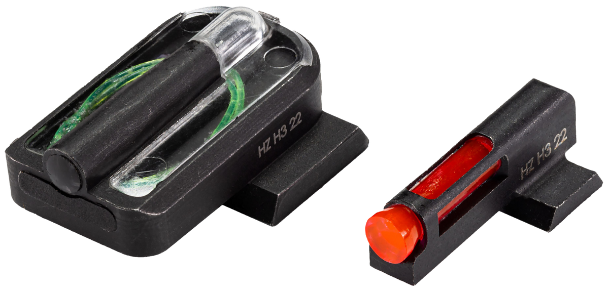 HiViz CKMFD21 FastDot H3 Pistol Sight Set Red Fiber Optic Front / Green Tritium Rear - Fits Canik Mete