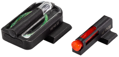HiViz CKMFD21 FastDot H3 Pistol Sight Set Red Fiber Optic Front / Green Tritium Rear - Fits Canik Mete